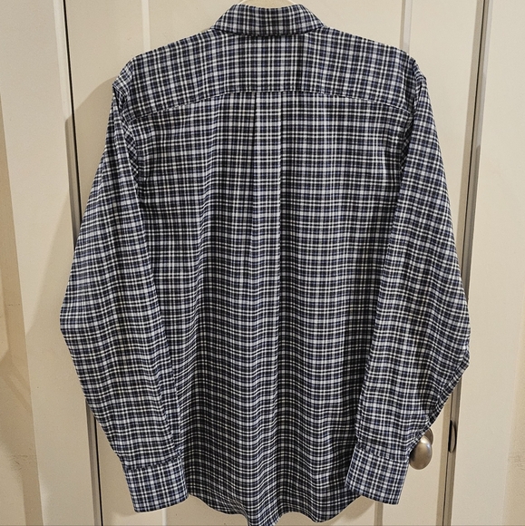 GENTEAL Performance Button-Up Plaid Shirt - Blue & Grey - Size Medium - Picture 6 of 8
